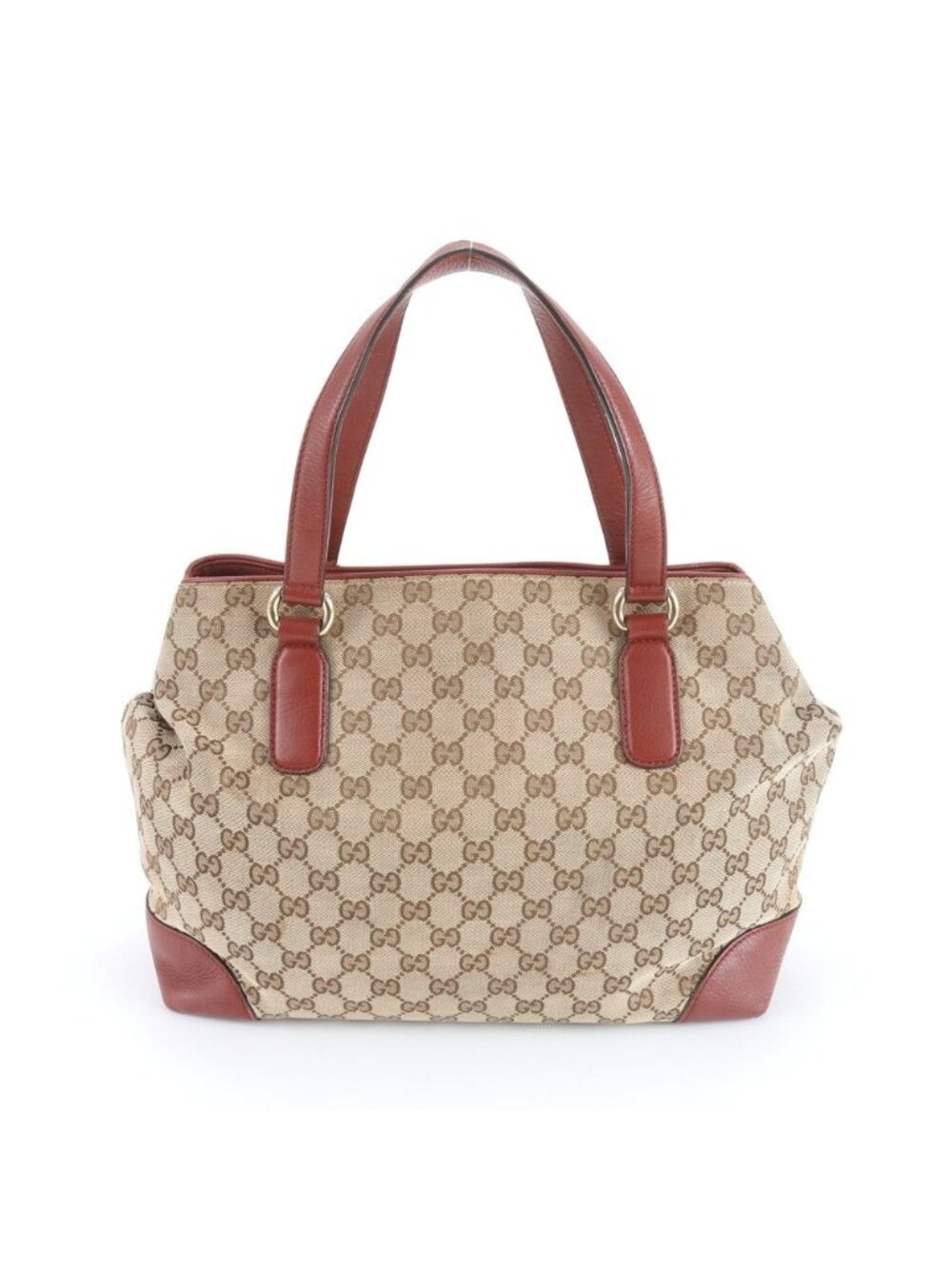 Gucci GG Canvas Leather Tote Shoulder Hand Rbm - Picture 3 of 9